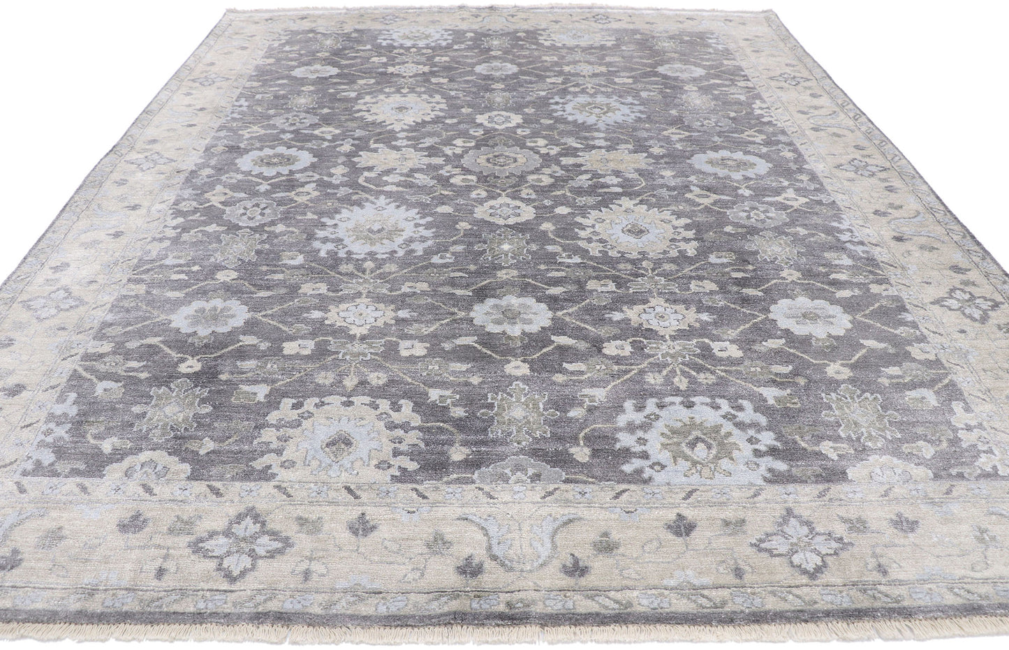 8 x 10 Transitional Oushak Silk Rug 30247