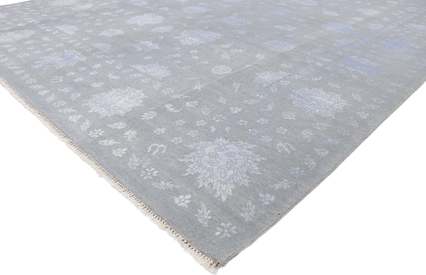 9 x 12 Wool and Silk Transitional Area Rug 30278