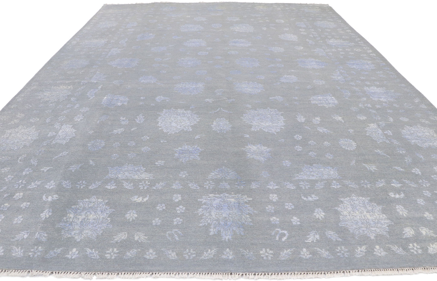 9 x 12 Wool and Silk Transitional Area Rug 30278