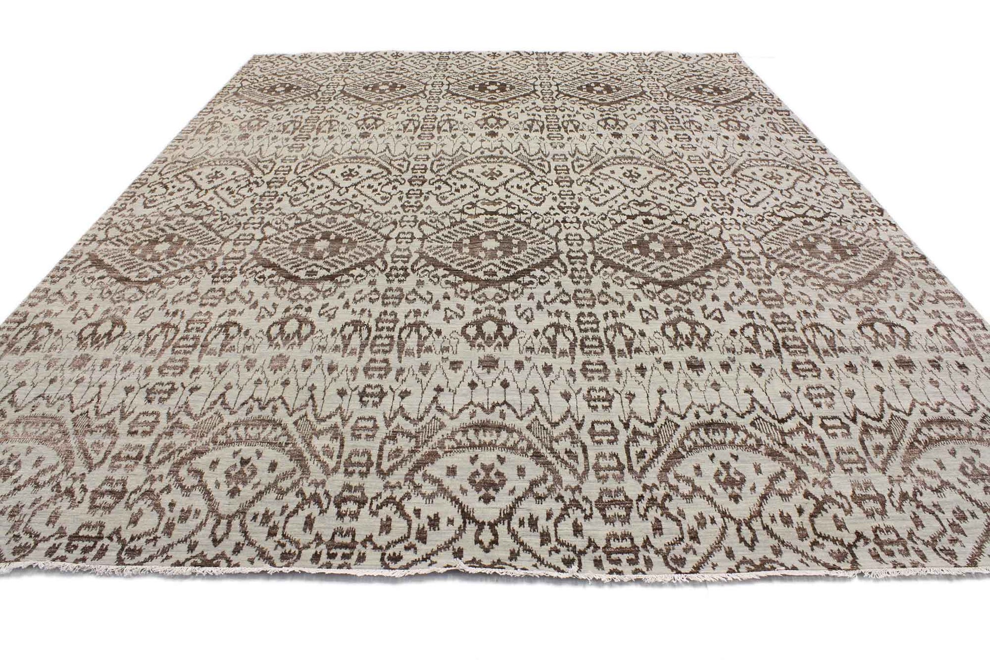 9 x 12 Wool and Silk Ikat Rug 30328