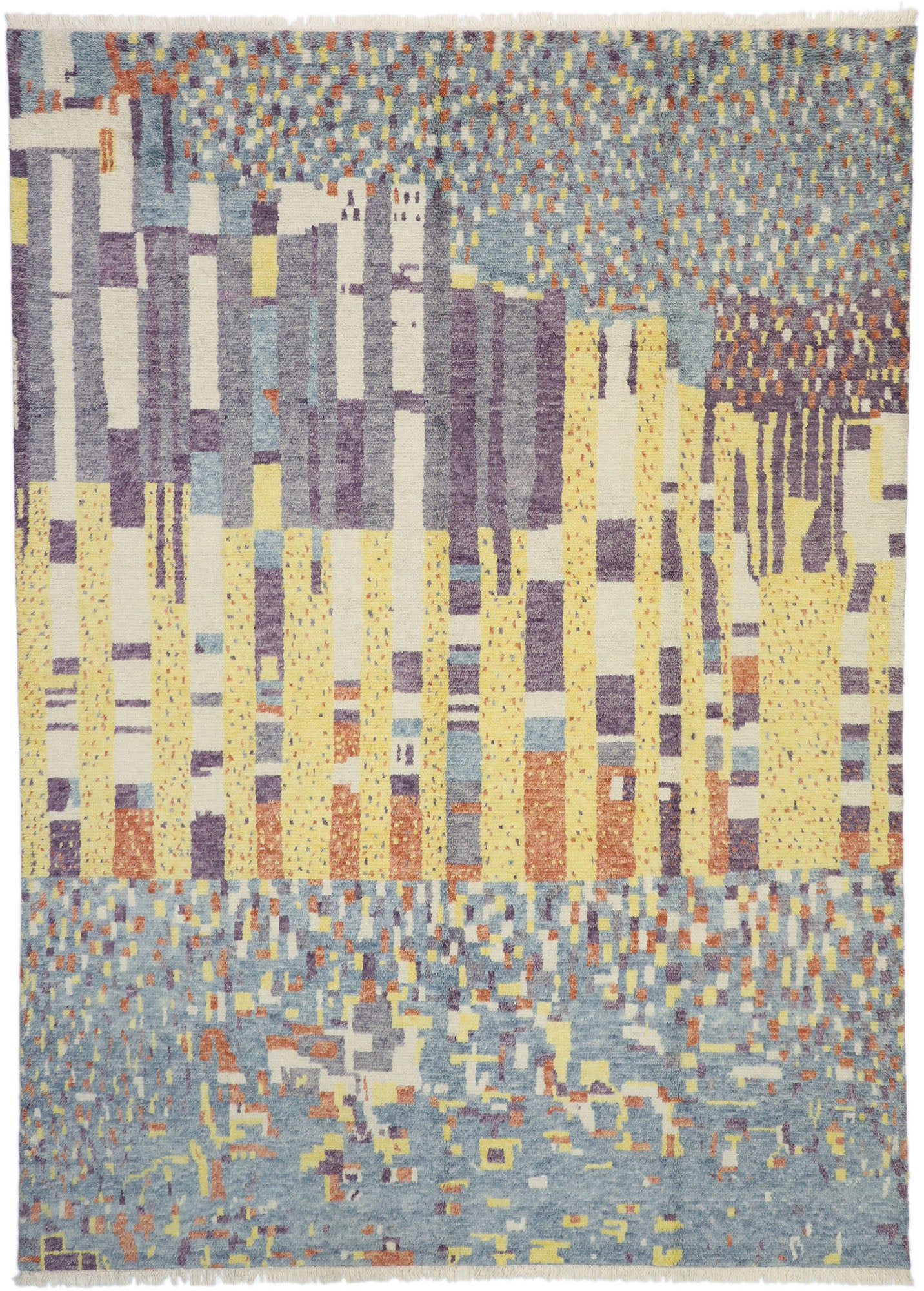 10 x 14 Color Block Moroccan Rug 30356