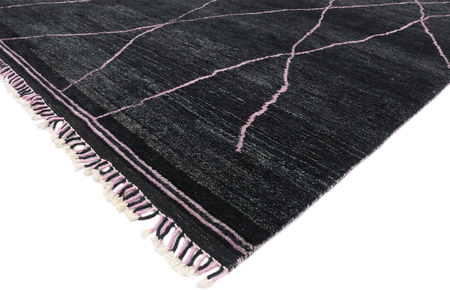 8 x 10 Modern Black Moroccan Rug 30479