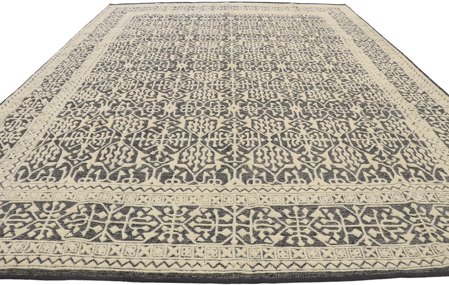 9 x 12 Contemporary Moroccan Souf Rug 30578