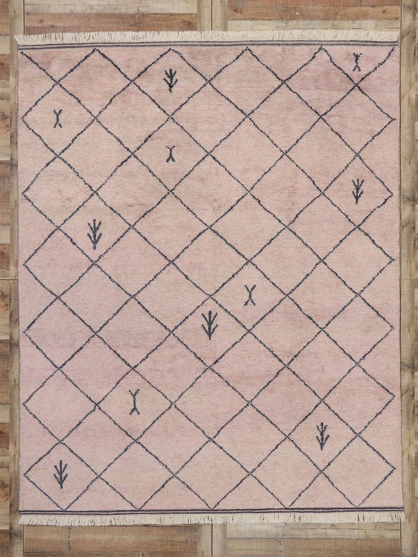 8 x 10 Modern Tribal Pink Moroccan Rug 30593