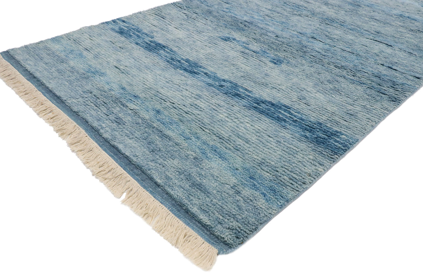 4 x 7 Contemporary Blue Moroccan Rug 30598