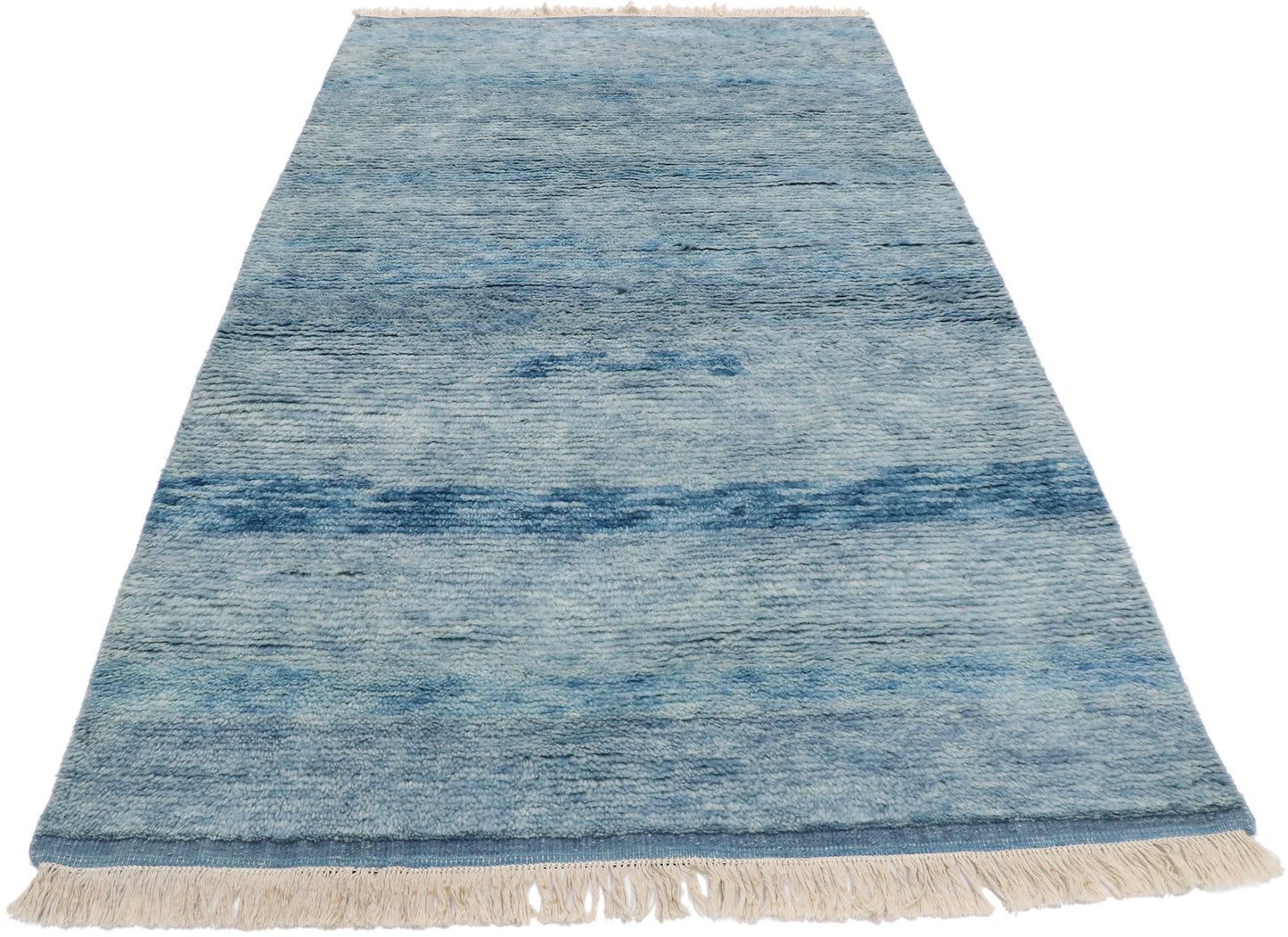 4 x 7 Contemporary Blue Moroccan Rug 30598