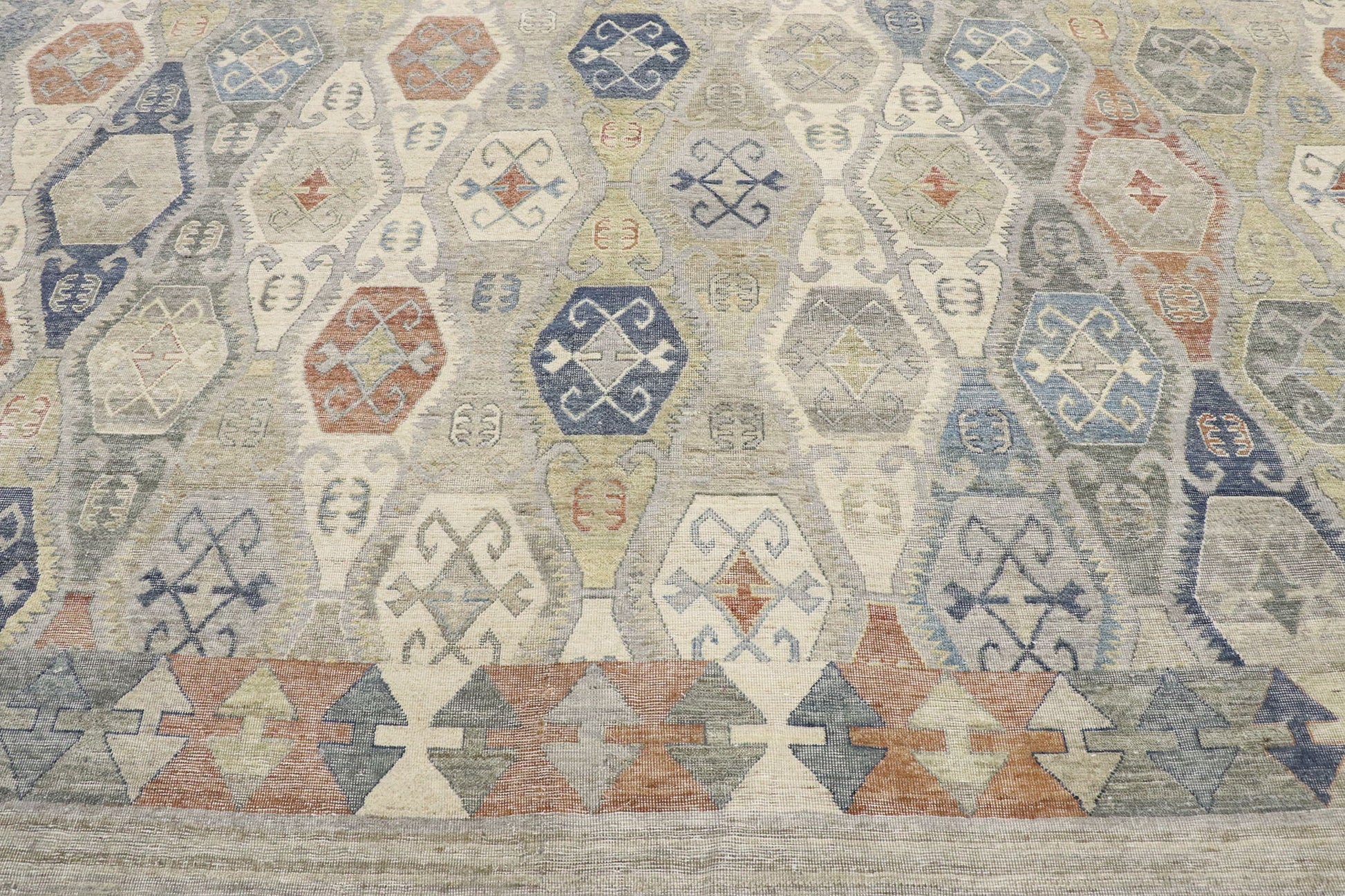12 x 15 Vintage-Inspired Oushak Rug 30626