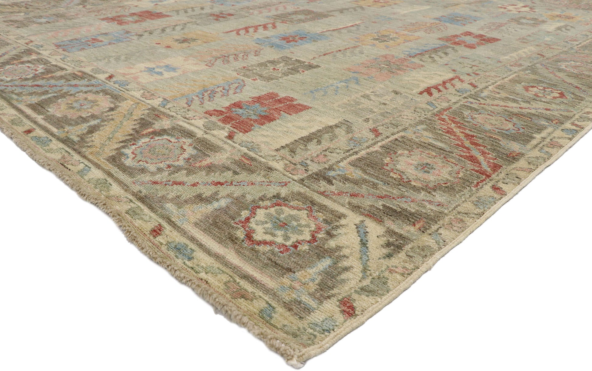 9 x 12 Vintage-Inspired Oushak Rug 80674