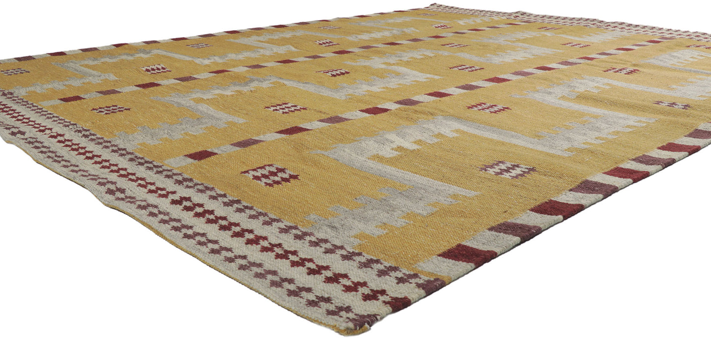 9 x 12 Scandinavian Modern Swedish Inspired Kilim Rug 30674