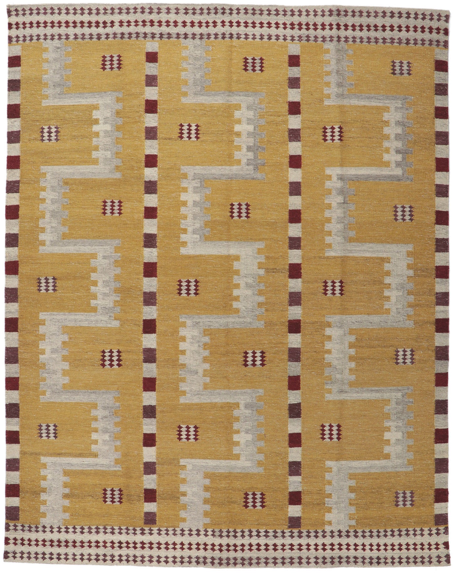 9 x 12 Scandinavian Modern Swedish Inspired Kilim Rug 30674