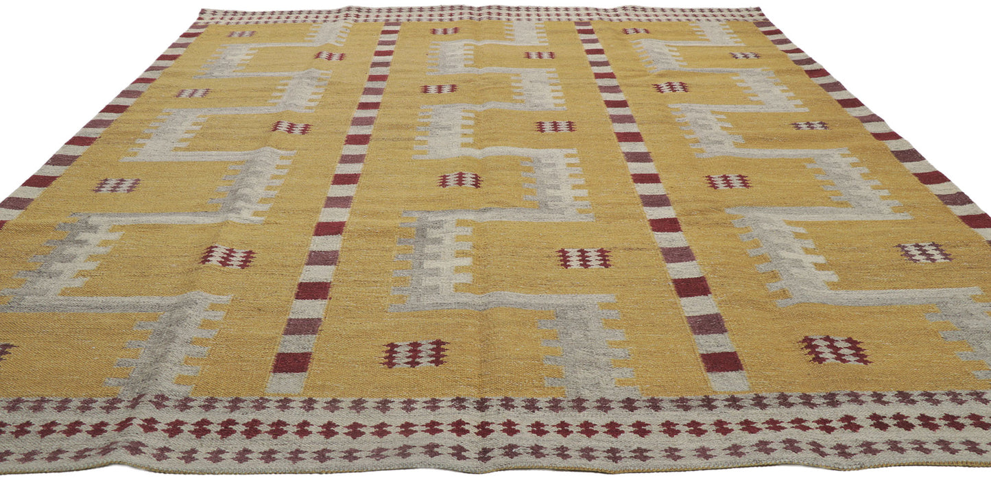 9 x 12 Scandinavian Modern Swedish Inspired Kilim Rug 30674