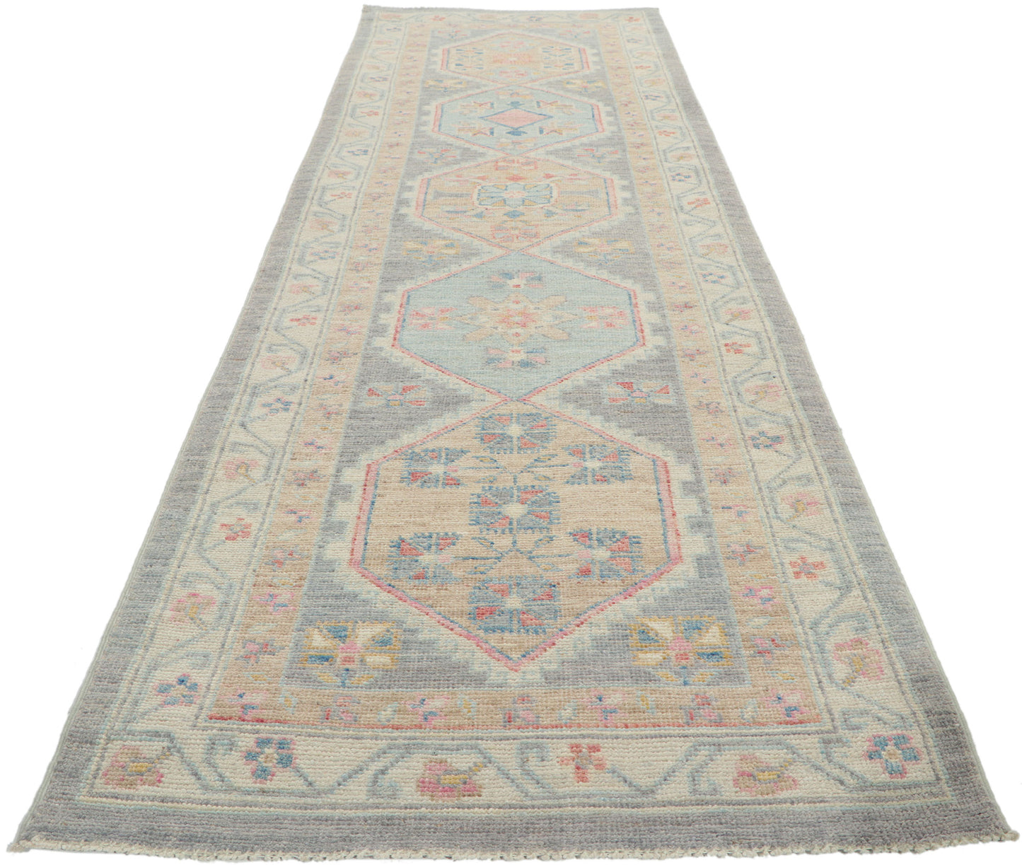 3 x 10 Colorful Oushak Runner 80833