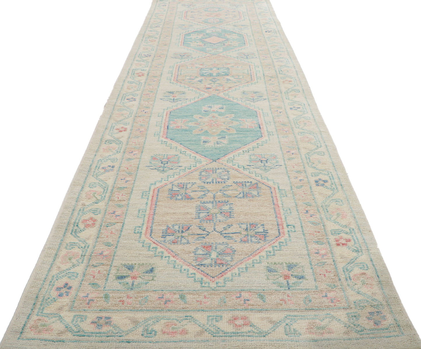 3 x 10 Colorful Oushak Runner 80836
