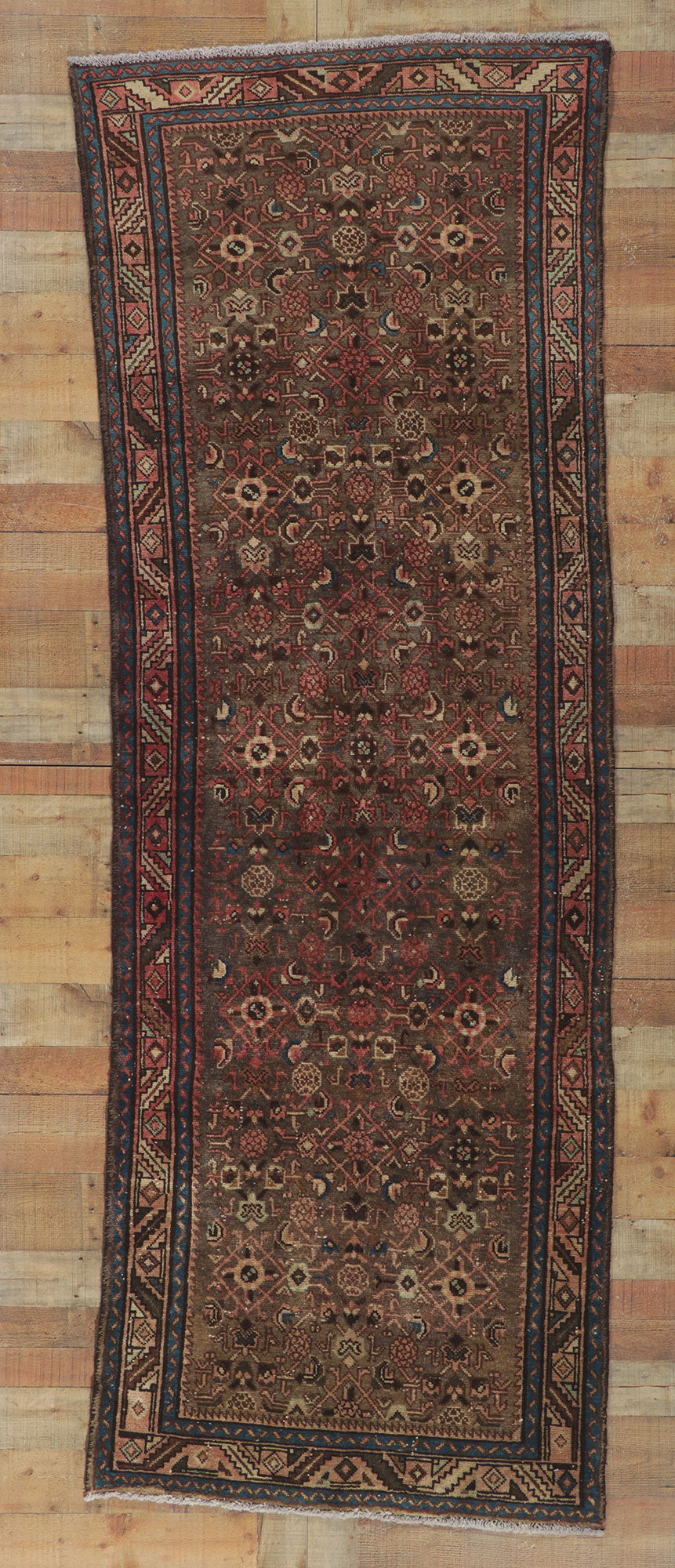 3 x 10 Vintage Persian Hamadan Rug 61162