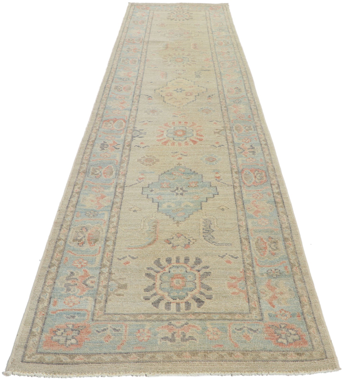 3 x 12 Colorful Oushak Runner 80840
