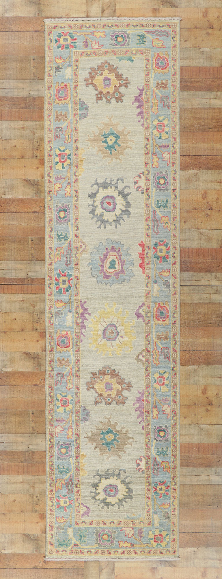 3 x 12 Colorful Oushak Runner 80964