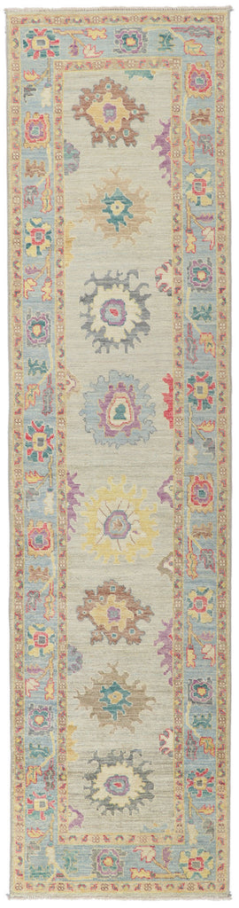3 x 12 Colorful Oushak Runner 80964