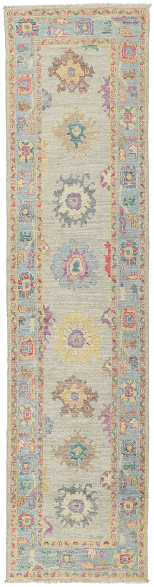 3 x 12 Colorful Oushak Runner 80965