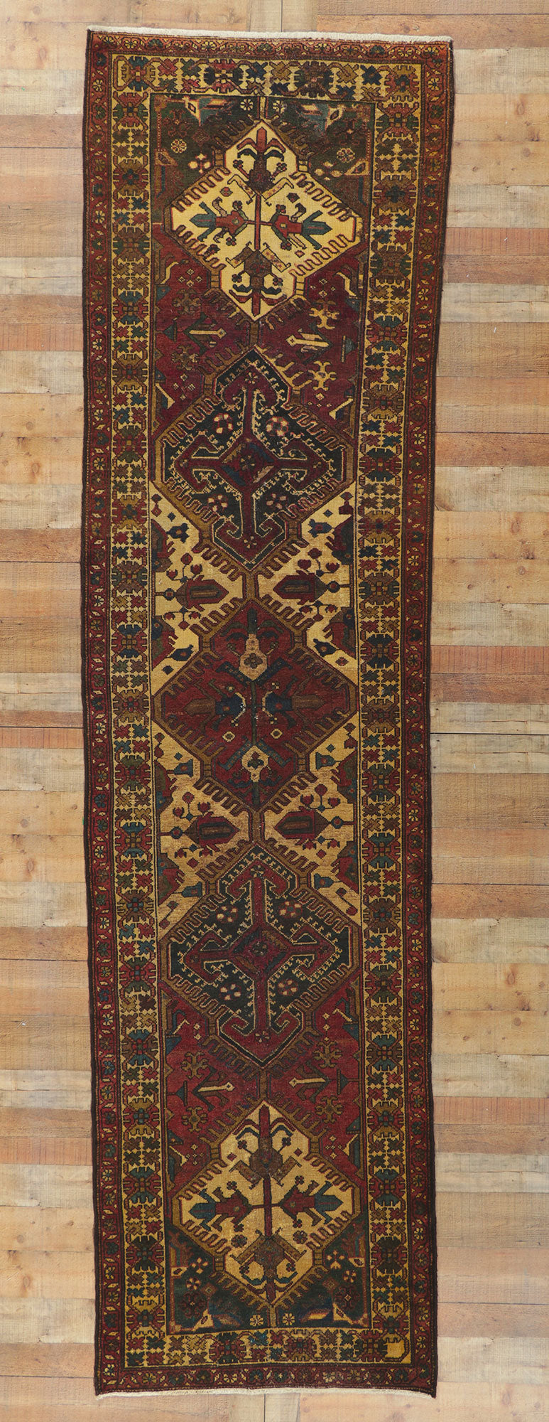3 x 13 Vintage Persian Bakhtiari Rug 61143