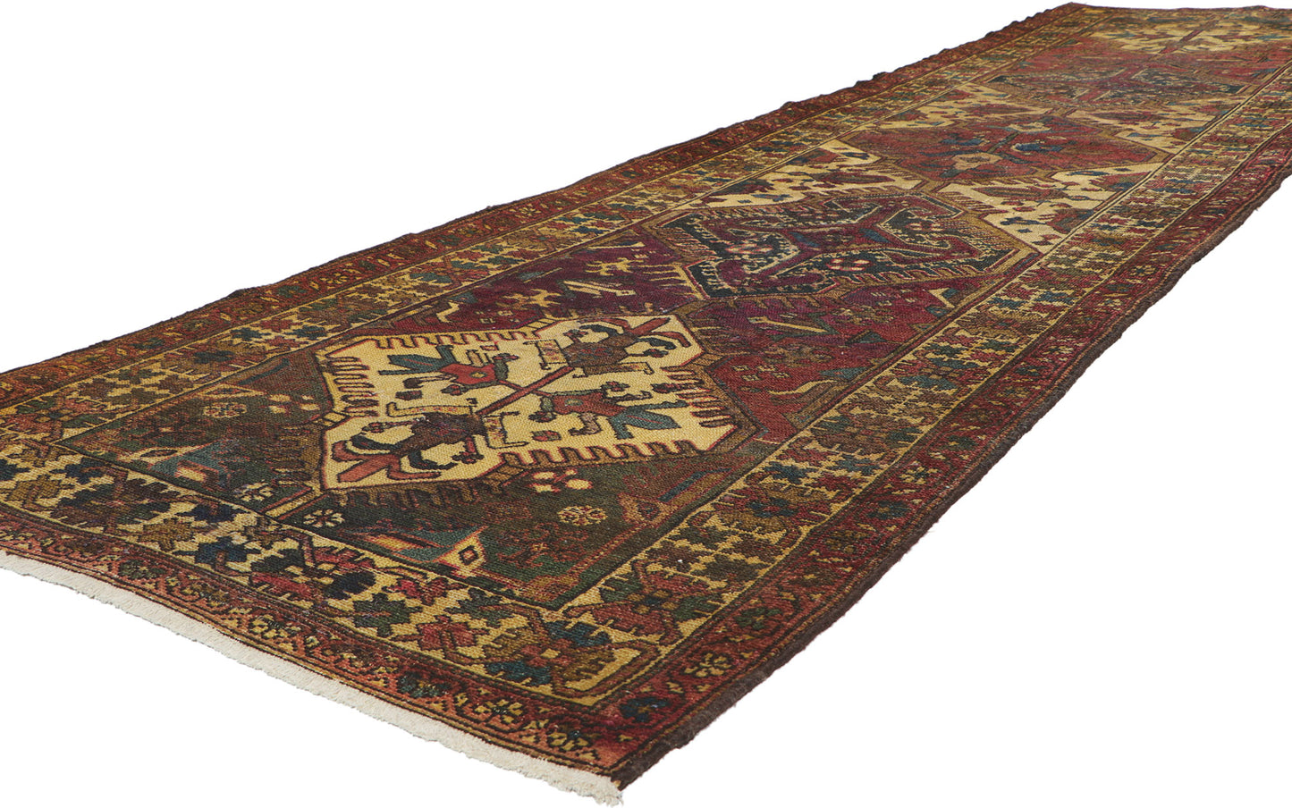 3 x 13 Vintage Persian Bakhtiari Rug 61143
