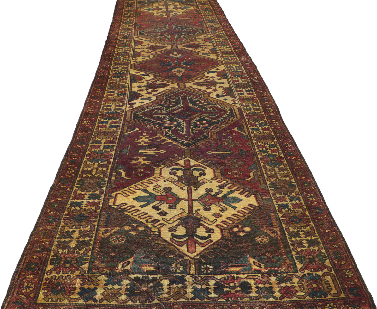 3 x 13 Vintage Persian Bakhtiari Rug 61143