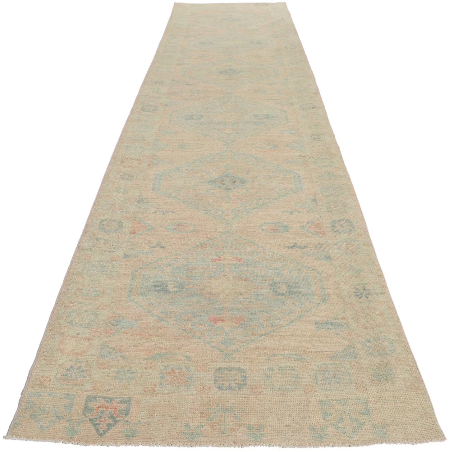 3 x 14 Colorful Pastel Oushak Runner 80880