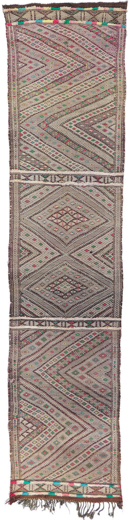 3 x 14 Vintage Zemmour Moroccan Kilim Runner 21713