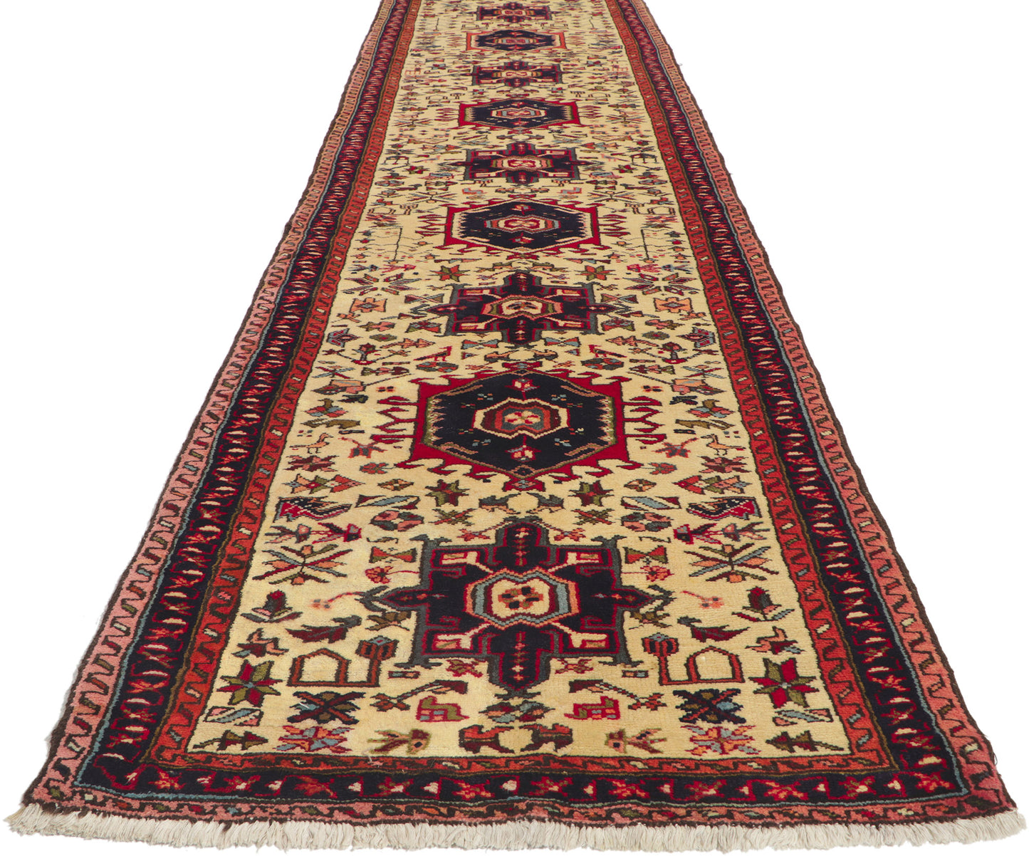 3 x 22 Vintage Persian Heriz Runner 61220