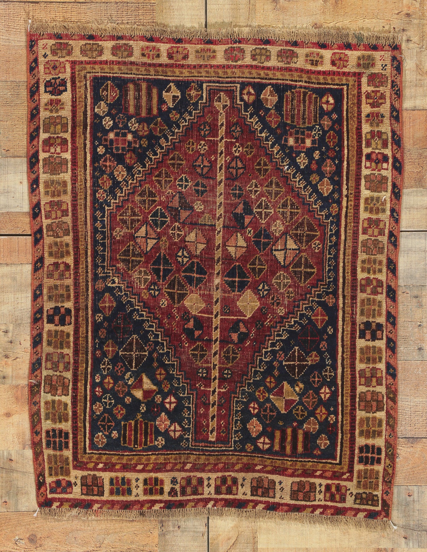 3 x 3 Antique Persian Shiraz Rug 61217