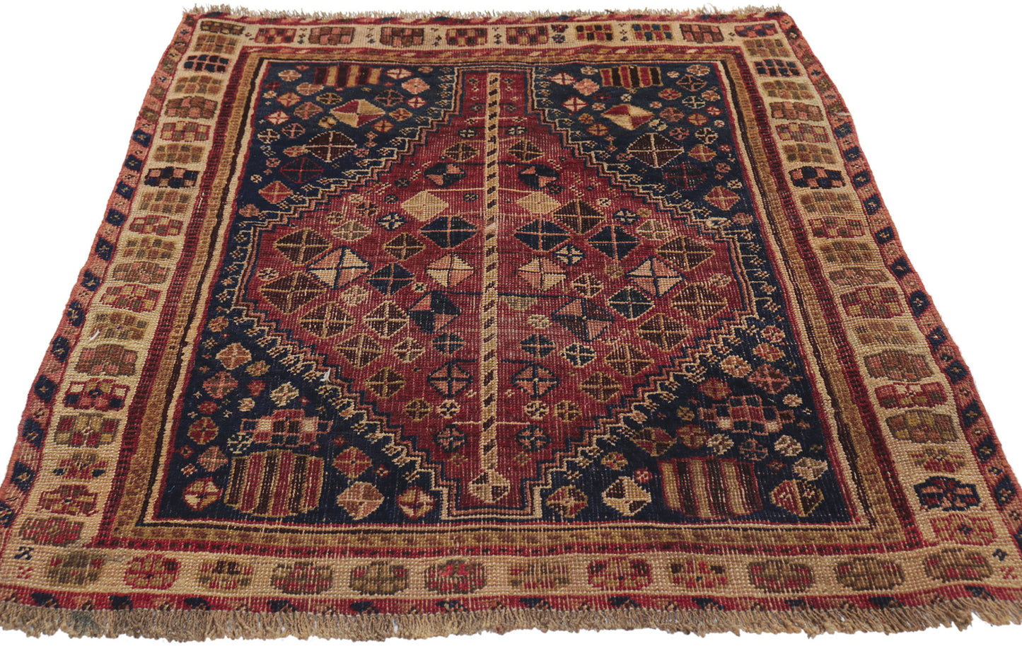 3 x 3 Antique Persian Shiraz Rug 61217