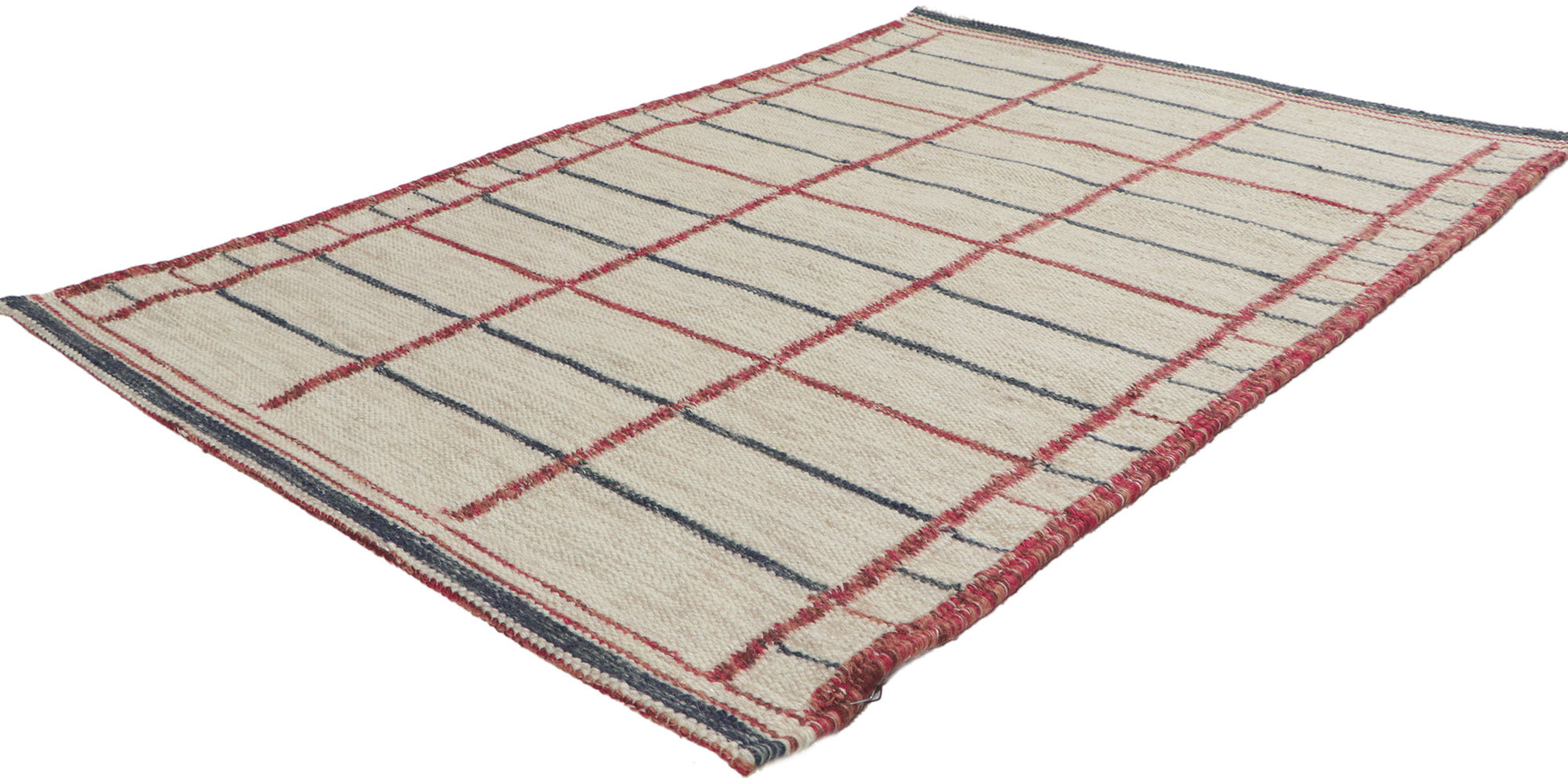 3 x 5 Scandinavian Modern Swedish Inspired Kilim Rug 30807