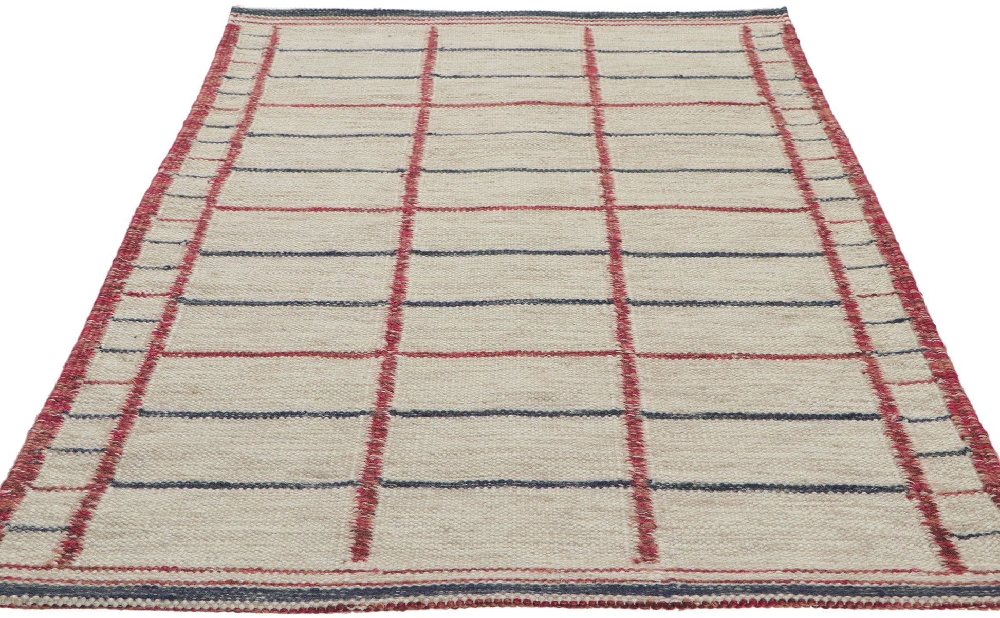 3 x 5 Scandinavian Modern Swedish Inspired Kilim Rug 30807