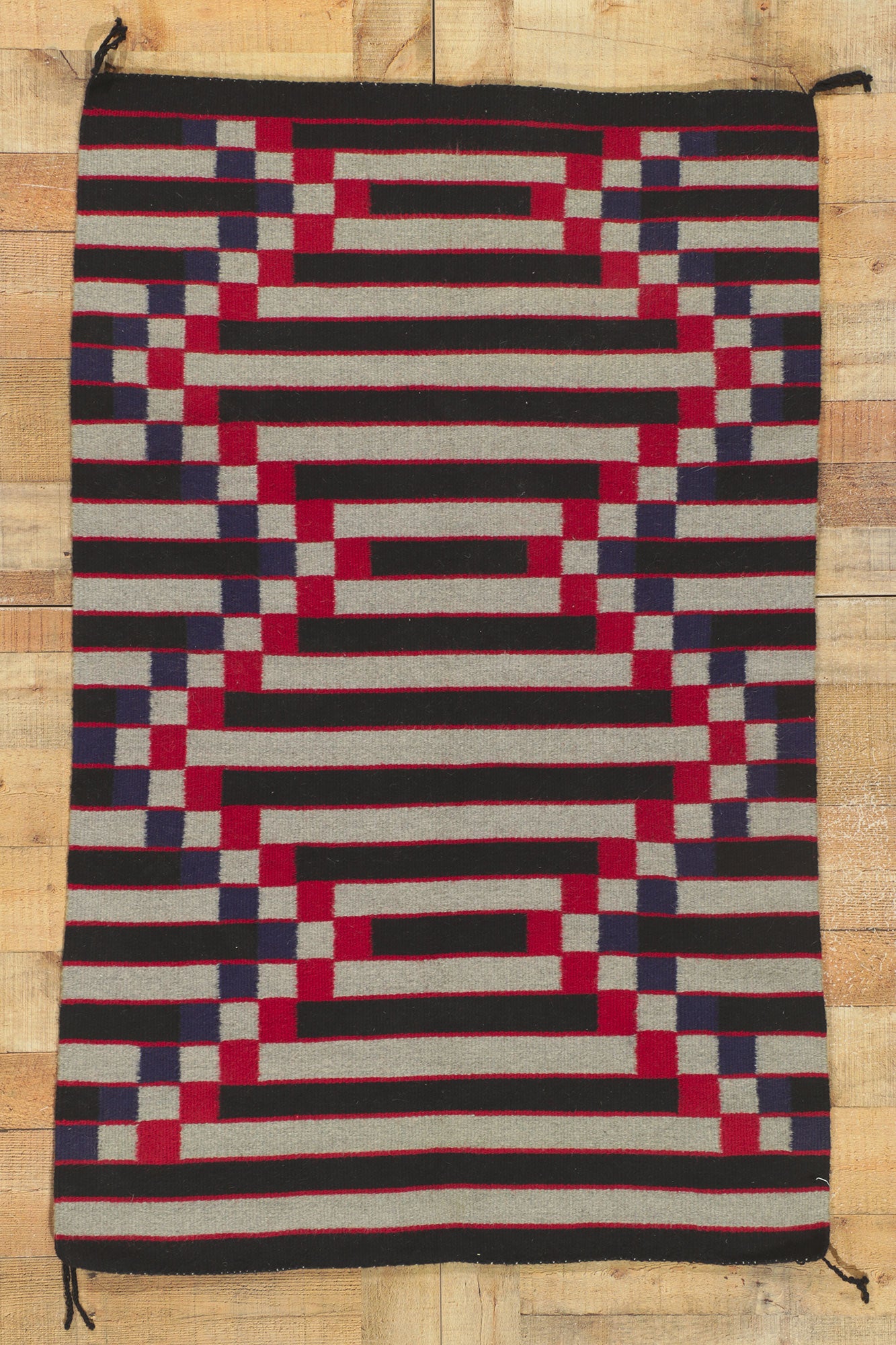 3 x 5 Vintage Navajo Blanket Rug 78423