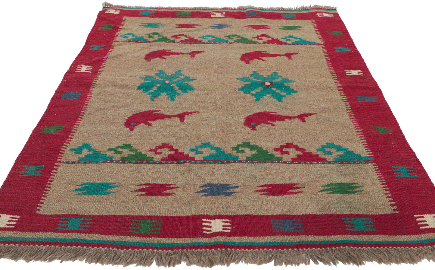 3 x 5 Vintage Shiraz Kilim Rug 61043
