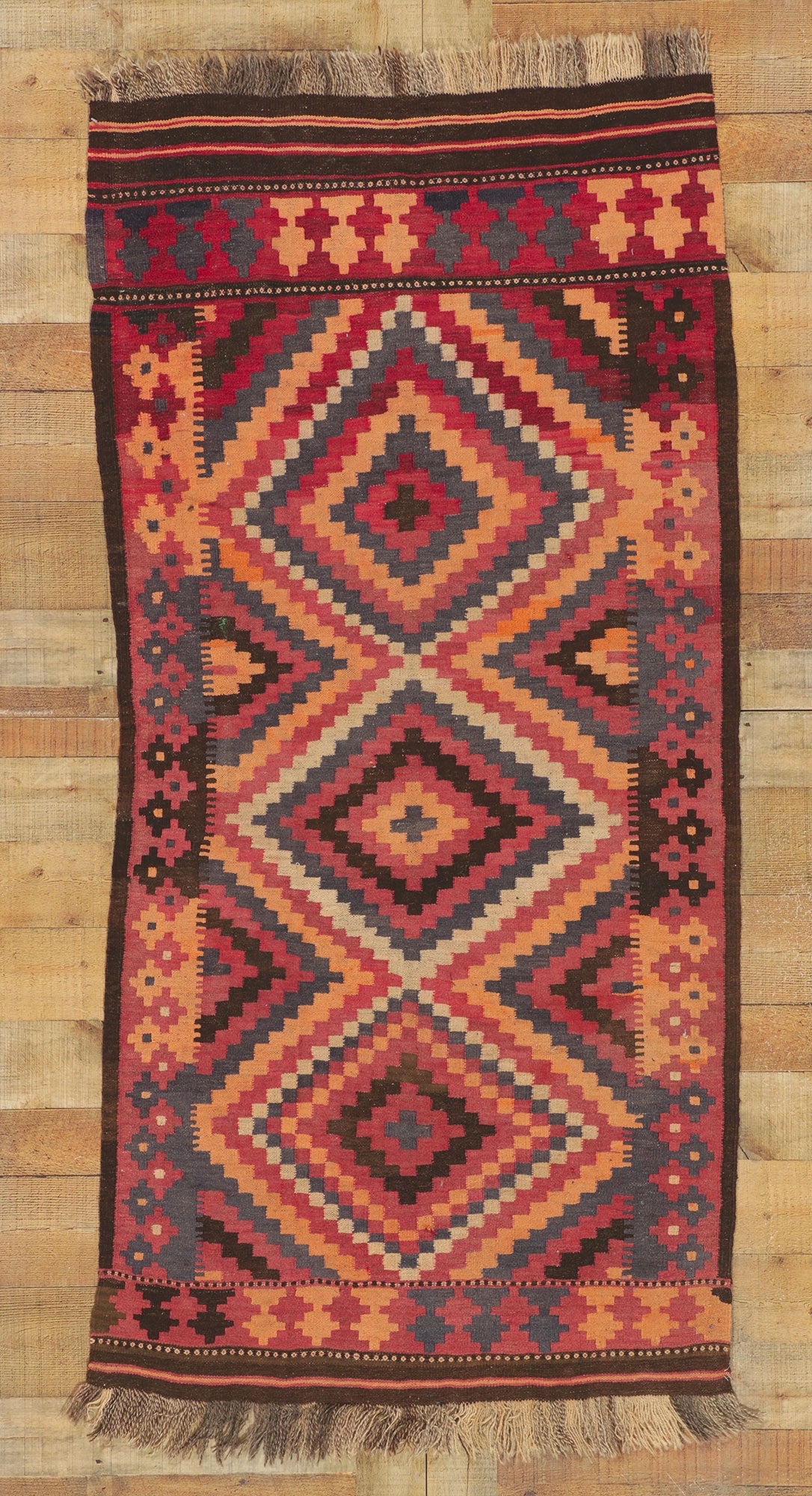 3 x 6 Vintage Afghan Kilim Rug 77761