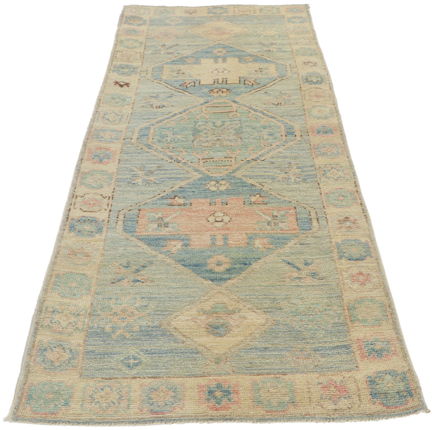 3 x 7 Colorful Oushak Runner 80825