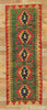 3 x 8 Vintage Persian Shiraz Kilim Rug 77604