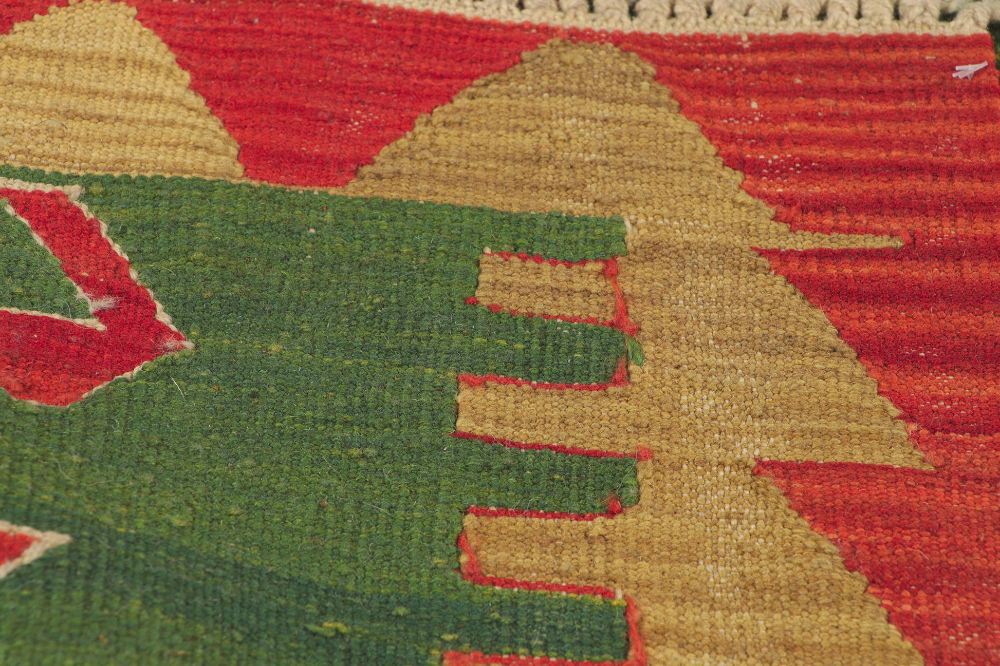 3 x 8 Vintage Persian Shiraz Kilim Rug 77604