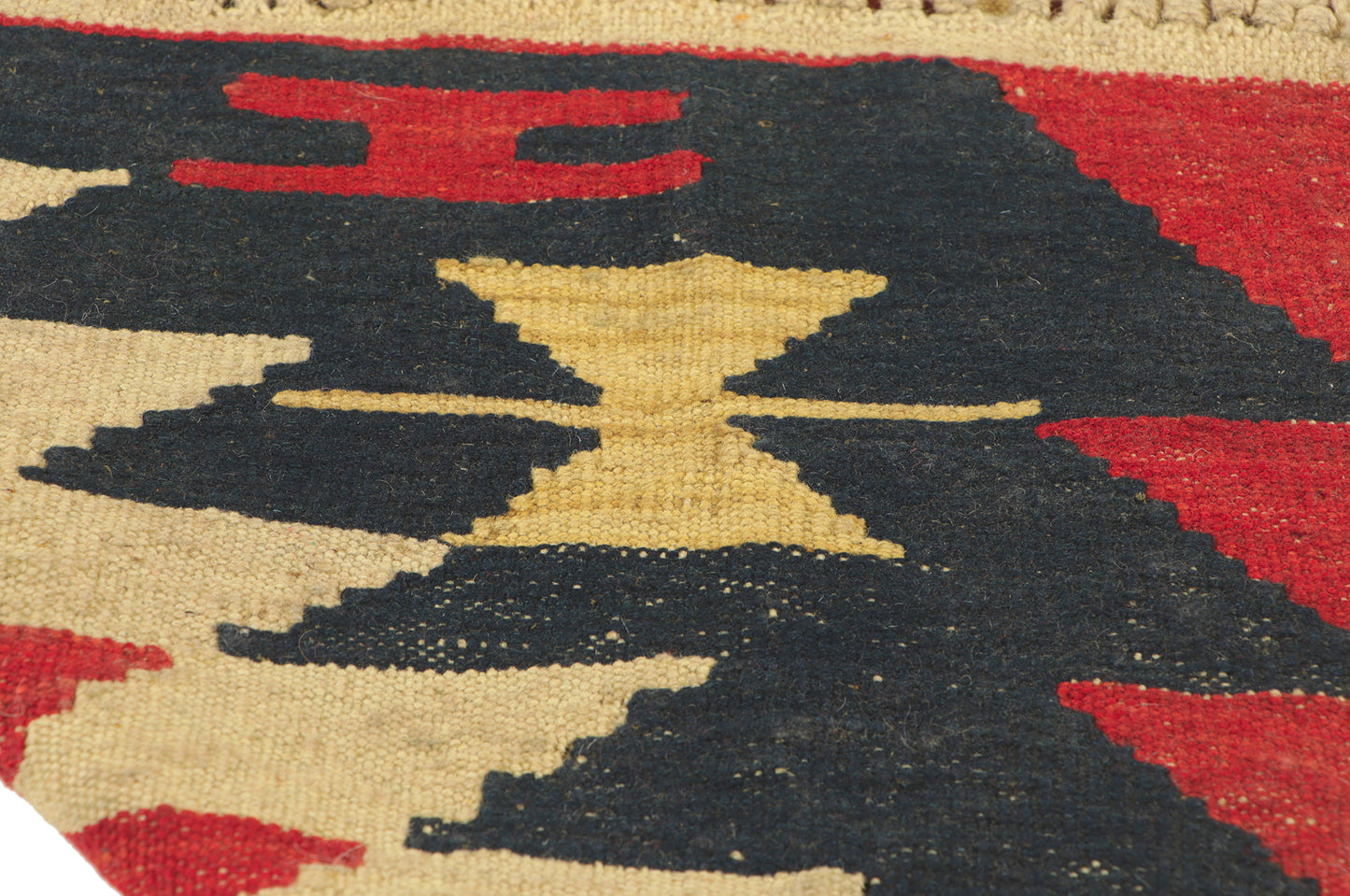 3 x 8 Vintage Persian Shiraz Kilim Rug 77601