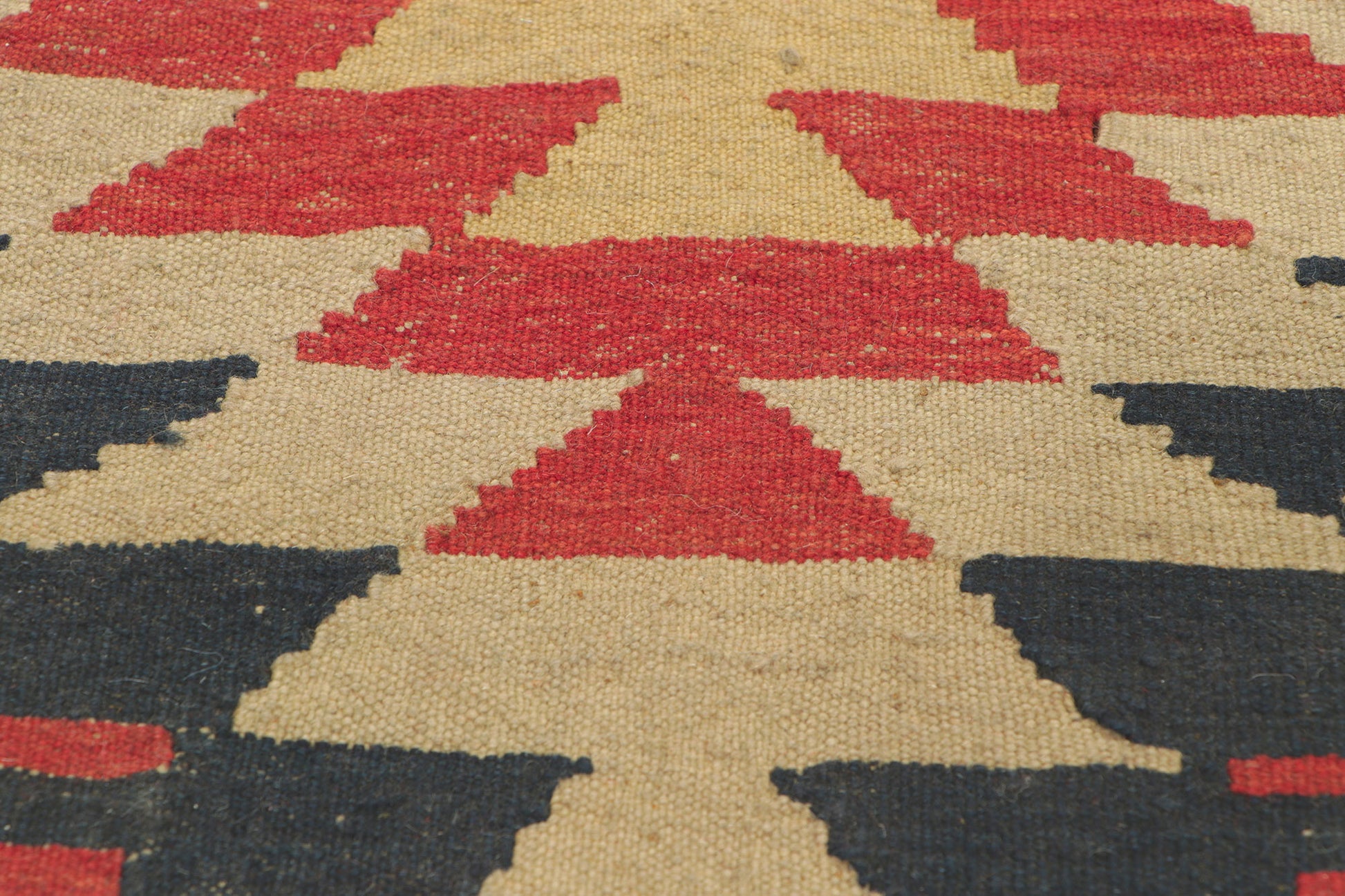 3 x 8 Vintage Persian Shiraz Kilim Rug 77601