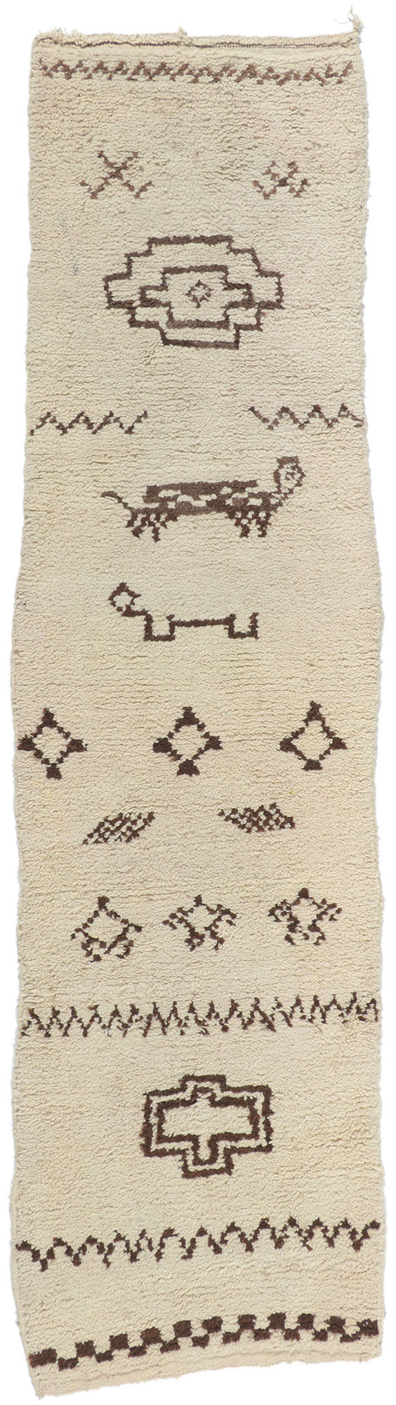3 x 9 Vintage Moroccan Beni Ourain Runner 78389