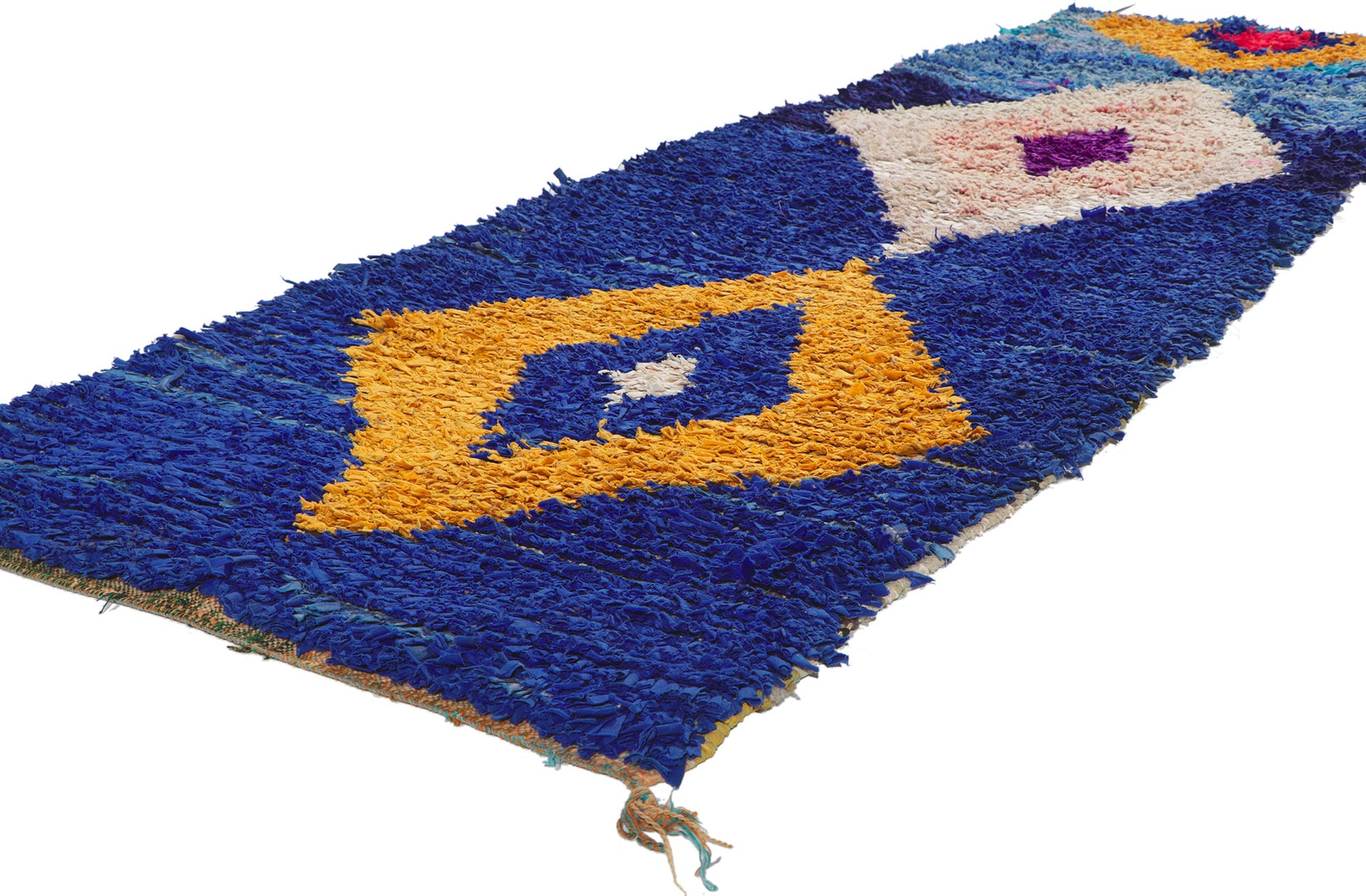 3 x 9 Vintage Moroccan Rag Rug 78392