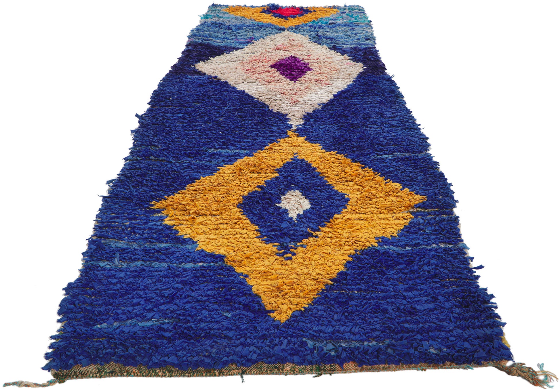 3 x 9 Vintage Moroccan Rag Rug 78392