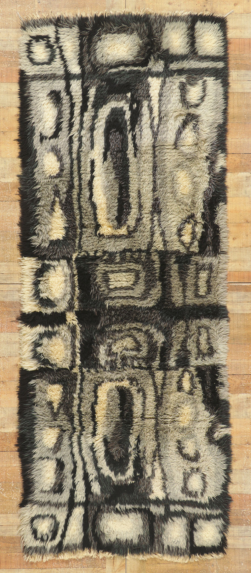 3 x 9 Vintage Swedish Rya Rug 78463