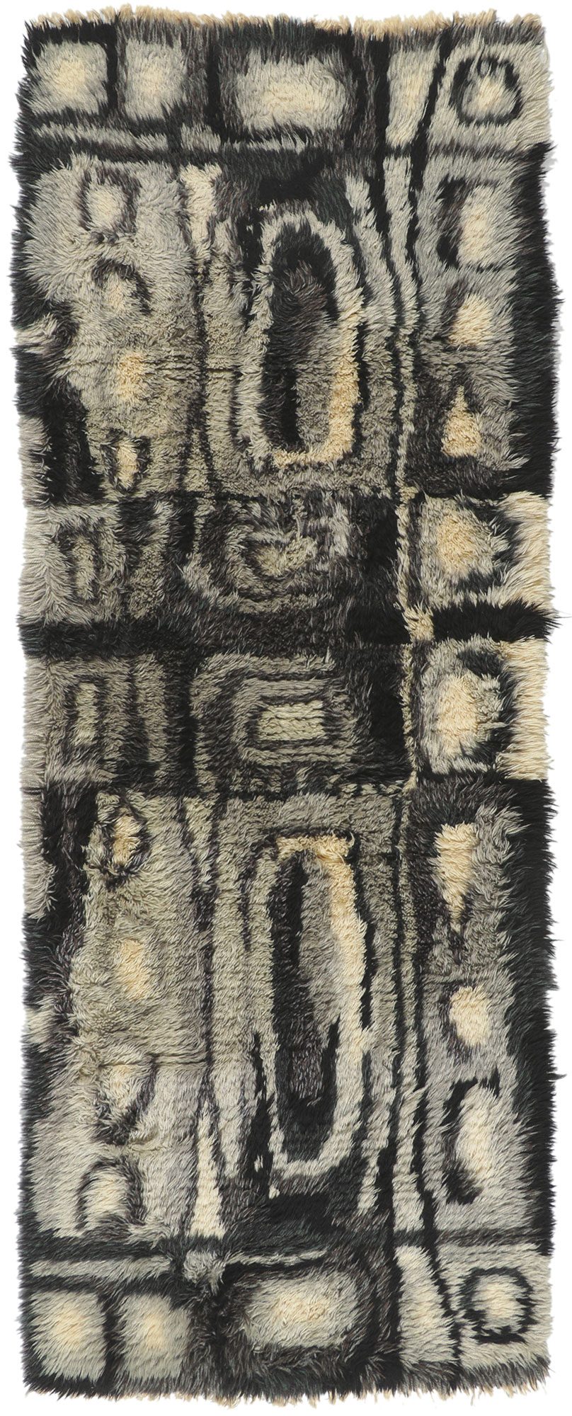 3 x 9 Vintage Swedish Rya Rug 78463