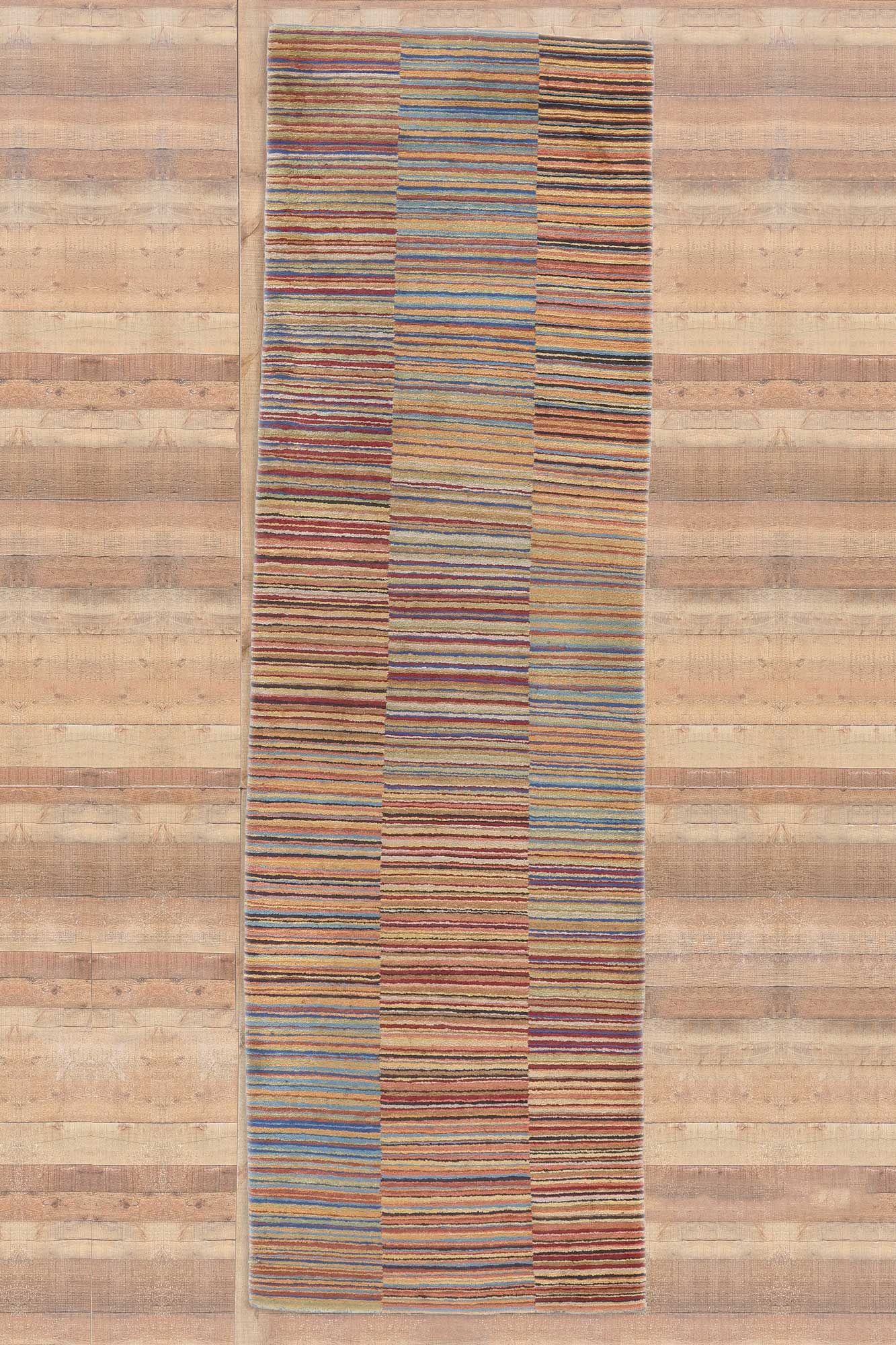 3 x 10 Colorful Striped Tibetan Runner 78531