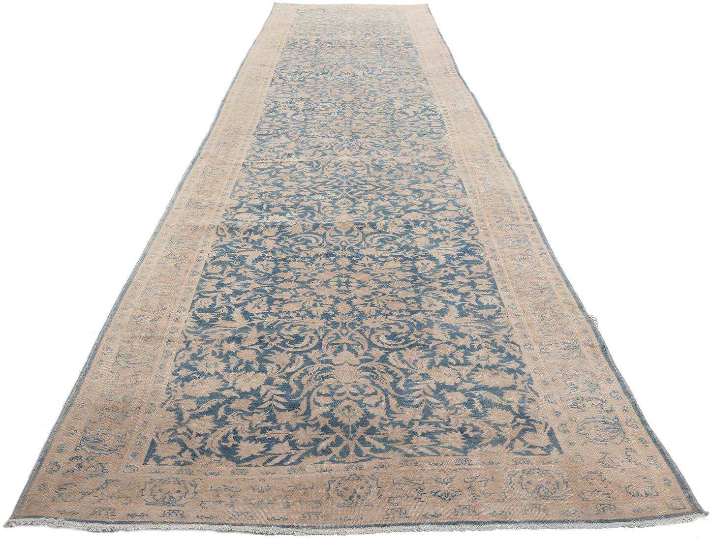 3 x 16 Antique Persian Kashan Rug 53866