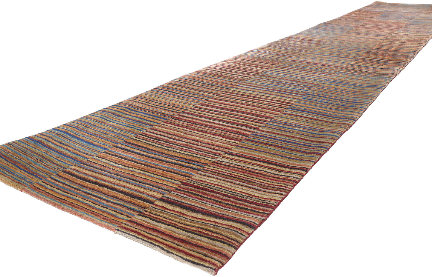 3 x 17 Colorful Striped Tibetan Runner 78534