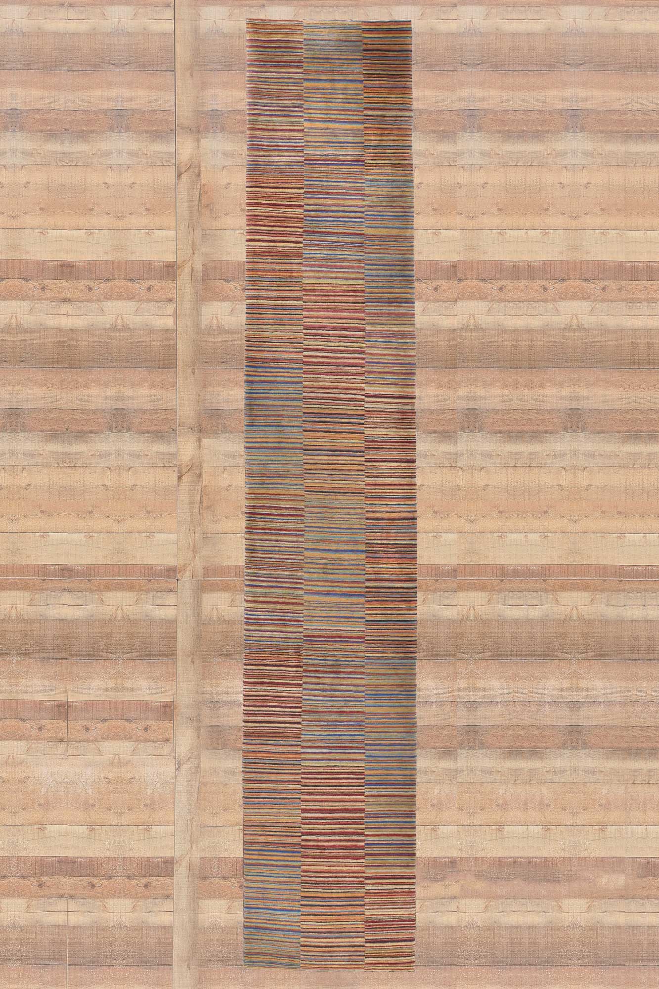 3 x 17 Colorful Striped Tibetan Runner 78534