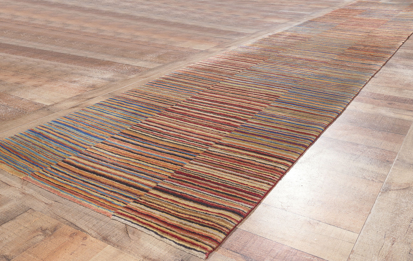 3 x 17 Colorful Striped Tibetan Runner 78534